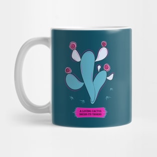 Blue bald cactus Mug